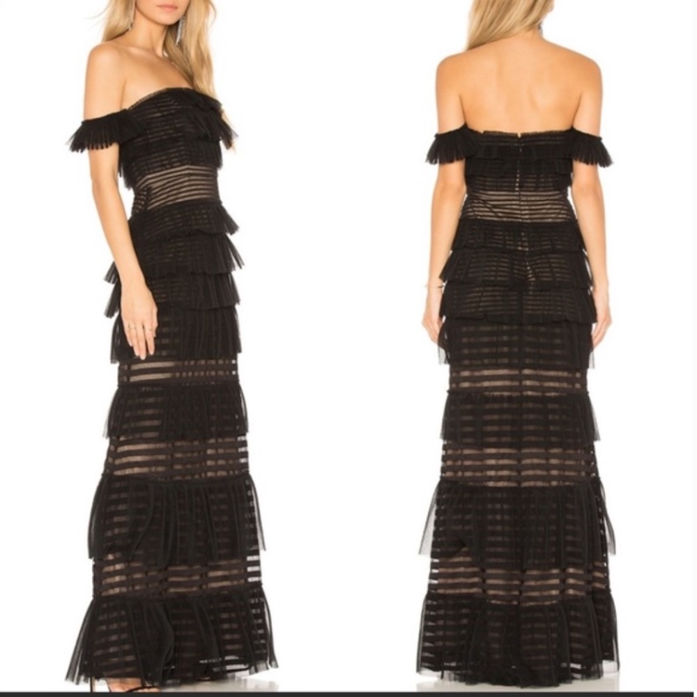 BCBG Elora Off The Shoulder Gown. New with Tags.